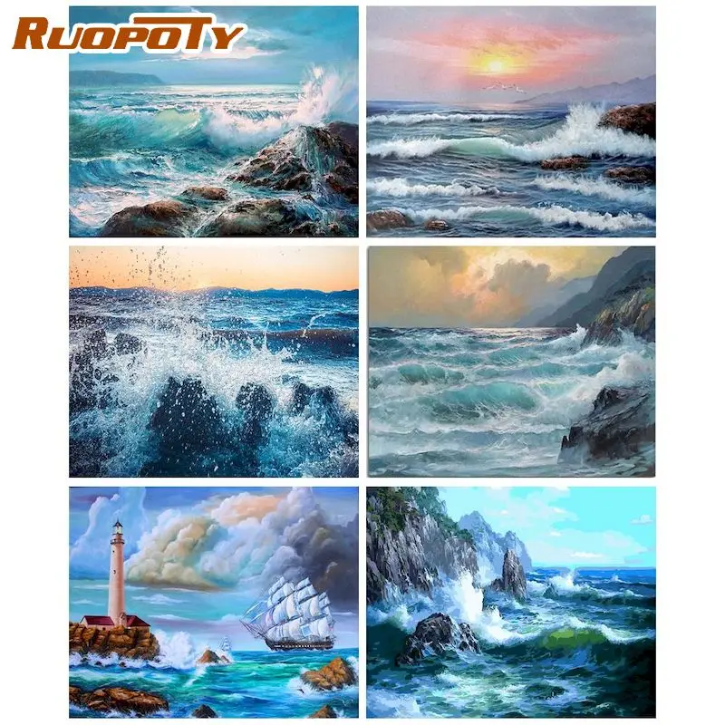 RUOPOTY рамка акриловая краска по номерам для взрослых Рисование по номерам морская волна ручная работа домашний Декор картина искусство
RUOPOTY рамка акриловая краска по номерам для взрослых Рисование по номерам морская волна ручная работа домашний Декор картина искусство