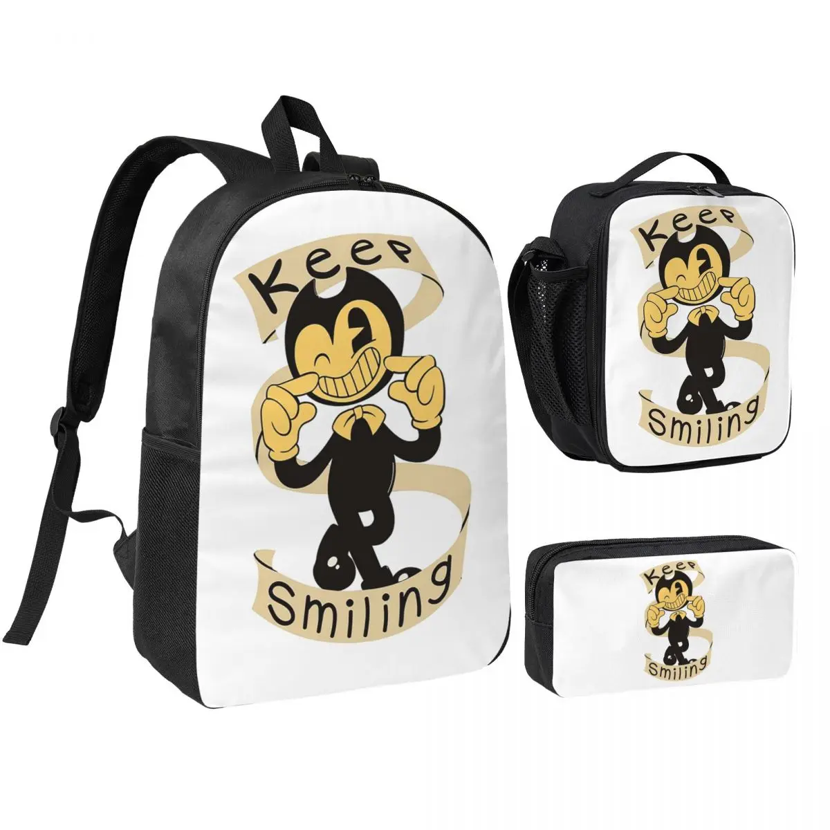 Bendy And The Ink Machine Keep Smiling Backpack School Bag Hiking Travel Daypack for Men Women Fashion Bookbag Shoulder Bags
Bendy And The Ink Machine Keep Smiling Backpack School Bag Hiking Travel Daypack for Men Women Fashion Bookbag Shoulder Bags
