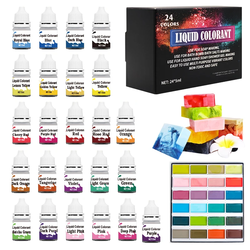 24-color bath ball soap dye – a liquid dye for soap, suitable for DIY soap-making, slime materials, and handmade bath balls. – A vibrant, safe, and non-toxic bath ball dye for use in bath ball material kits and crafts.
24-color bath ball soap dye – a liquid dye for soap, suitable for DIY soap-making, slime materials, and handmade bath balls. – A vibrant, safe, and non-toxic bath ball dye for use in bath ball material kits and crafts.