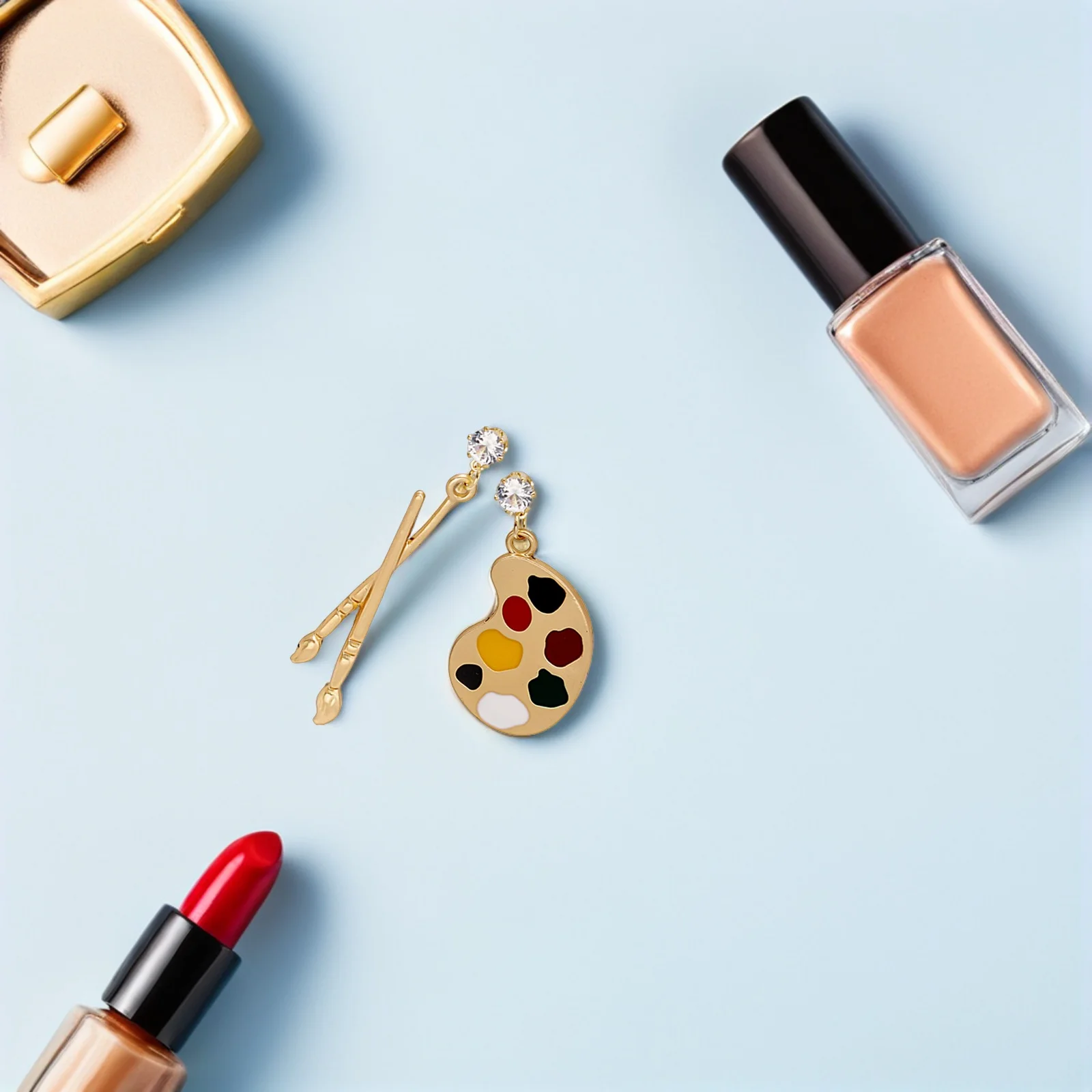 1Pair Retro Artistic Stud Earrings Paint Brush Pendant Women Dangle Alloy Lightweight Fashion Jewelry Gift for Artist Student
1Pair Retro Artistic Stud Earrings Paint Brush Pendant Women Dangle Alloy Lightweight Fashion Jewelry Gift for Artist Student