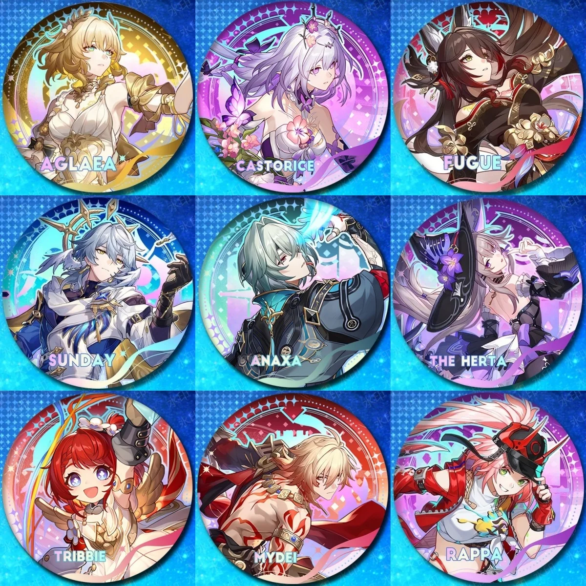 New Honkai: Star Rail 75MM Laser Brooch Anaxa Mydeimos Castorice Sunday Badge Pin Cartoon Anime Game Cosplay Jewelry Cute Gift
New Honkai: Star Rail 75MM Laser Brooch Anaxa Mydeimos Castorice Sunday Badge Pin Cartoon Anime Game Cosplay Jewelry Cute Gift