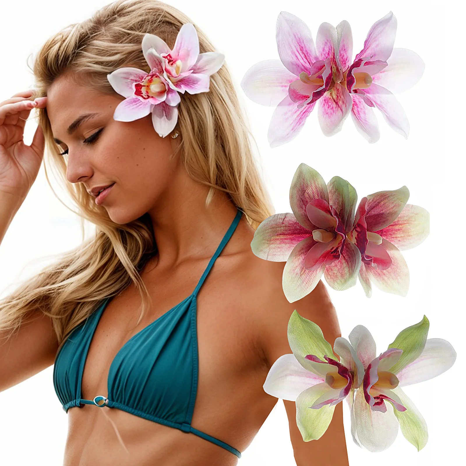1/3Pcs Orchid Flowers Hair Clips Bohemian Large Hairpin Bridal Barrette Beach Wedding Flower Women Holiday Hair Accessories
1/3Pcs Orchid Flowers Hair Clips Bohemian Large Hairpin Bridal Barrette Beach Wedding Flower Women Holiday Hair Accessories
