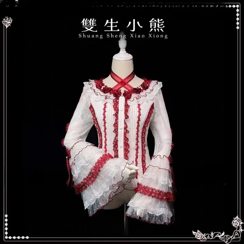 Kawaii Fairy Loli Shirts Summer New Lolita Sweet Cla Flower Wedding Long Sleeves Blouse Women Gorgeous Sleeve Strap Lace Shirt
Kawaii Fairy Loli Shirts Summer New Lolita Sweet Cla Flower Wedding Long Sleeves Blouse Women Gorgeous Sleeve Strap Lace Shirt