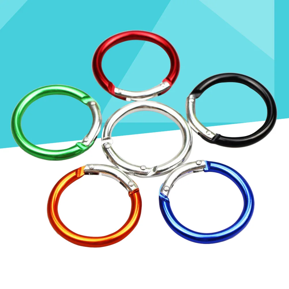 6 pcs Aluminum Key Hook Carabiner Hooks Portable Key Holders Lasting Climbing Camping Hiking Accessories
6 pcs Aluminum Key Hook Carabiner Hooks Portable Key Holders Lasting Climbing Camping Hiking Accessories