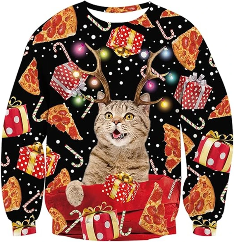 Delicious Pizza Cat Sweatshirt Men Fashion 3d Printing Funny Christmas Sweater Pullover Crew Neck Festival Gifts Hoodies Kid Top
Delicious Pizza Cat Sweatshirt Men Fashion 3d Printing Funny Christmas Sweater Pullover Crew Neck Festival Gifts Hoodies Kid Top