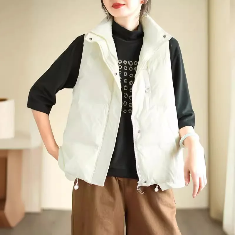 Women's Models Autumn Winter Top Coat Coat Down Jacket Vest Duck Velvet Pure Color Short Paragraph Thickened Warm Soft Versatile
Women's Models Autumn Winter Top Coat Coat Down Jacket Vest Duck Velvet Pure Color Short Paragraph Thickened Warm Soft Versatile