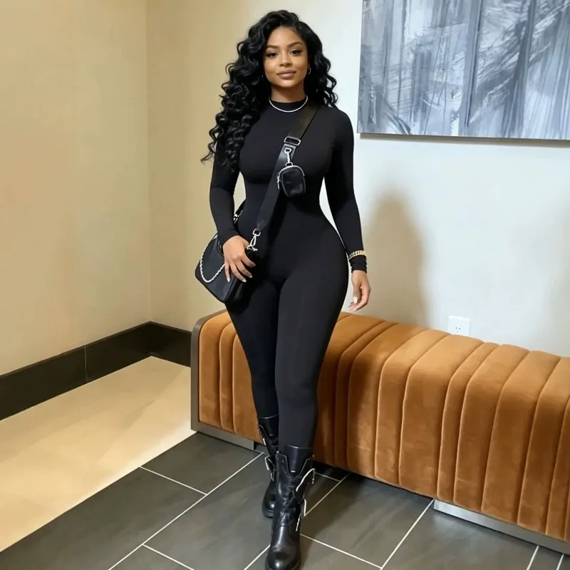 KEXU Women Sexy Solid Long Sleeve Jumpsuit, Crew Neck Skinny Fit Full Length One Piece Outfit for Club Daily Street Wear
KEXU Women Sexy Solid Long Sleeve Jumpsuit, Crew Neck Skinny Fit Full Length One Piece Outfit for Club Daily Street Wear