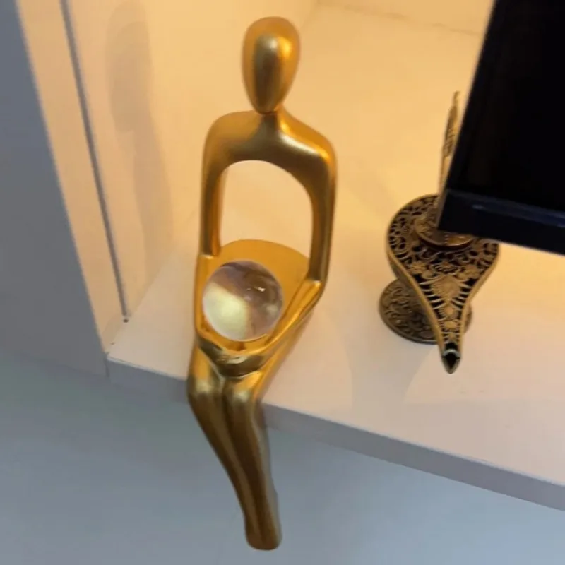 Simple Sitting Figure Sculpture Ornaments Creative Golden Resin Entrance Hall Decoration Crafts Luxury Living Room Home Decor
Simple Sitting Figure Sculpture Ornaments Creative Golden Resin Entrance Hall Decoration Crafts Luxury Living Room Home Decor