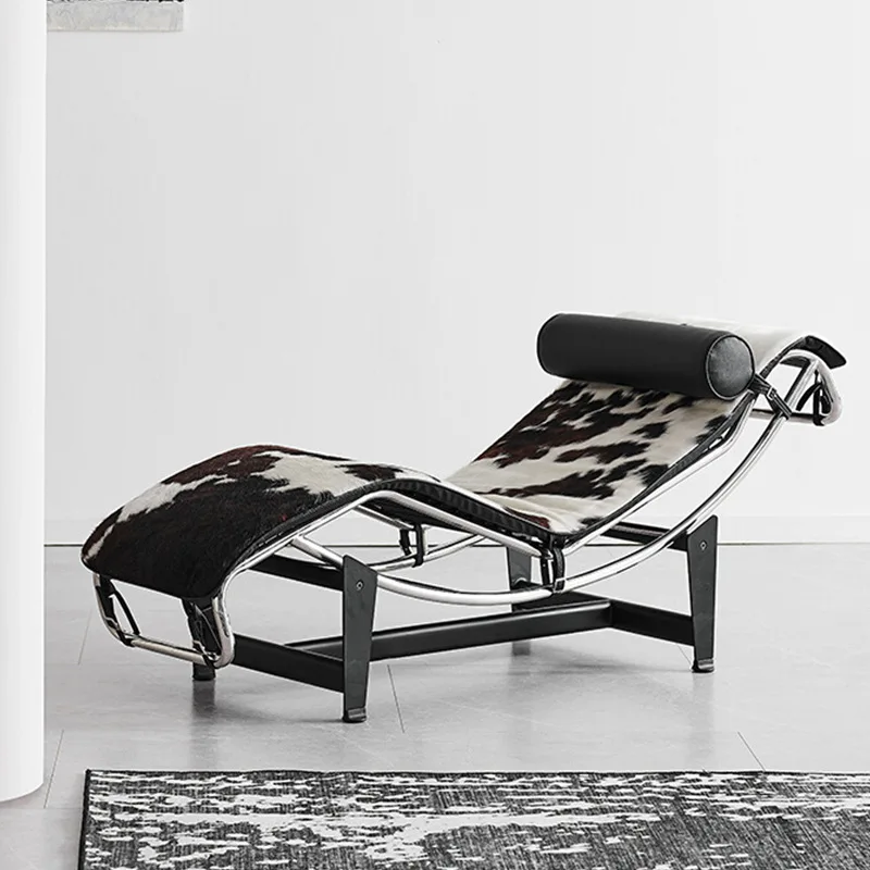 Leather single sofa recliner designer light luxury stainless steel lunch break chaise longue
Leather single sofa recliner designer light luxury stainless steel lunch break chaise longue
