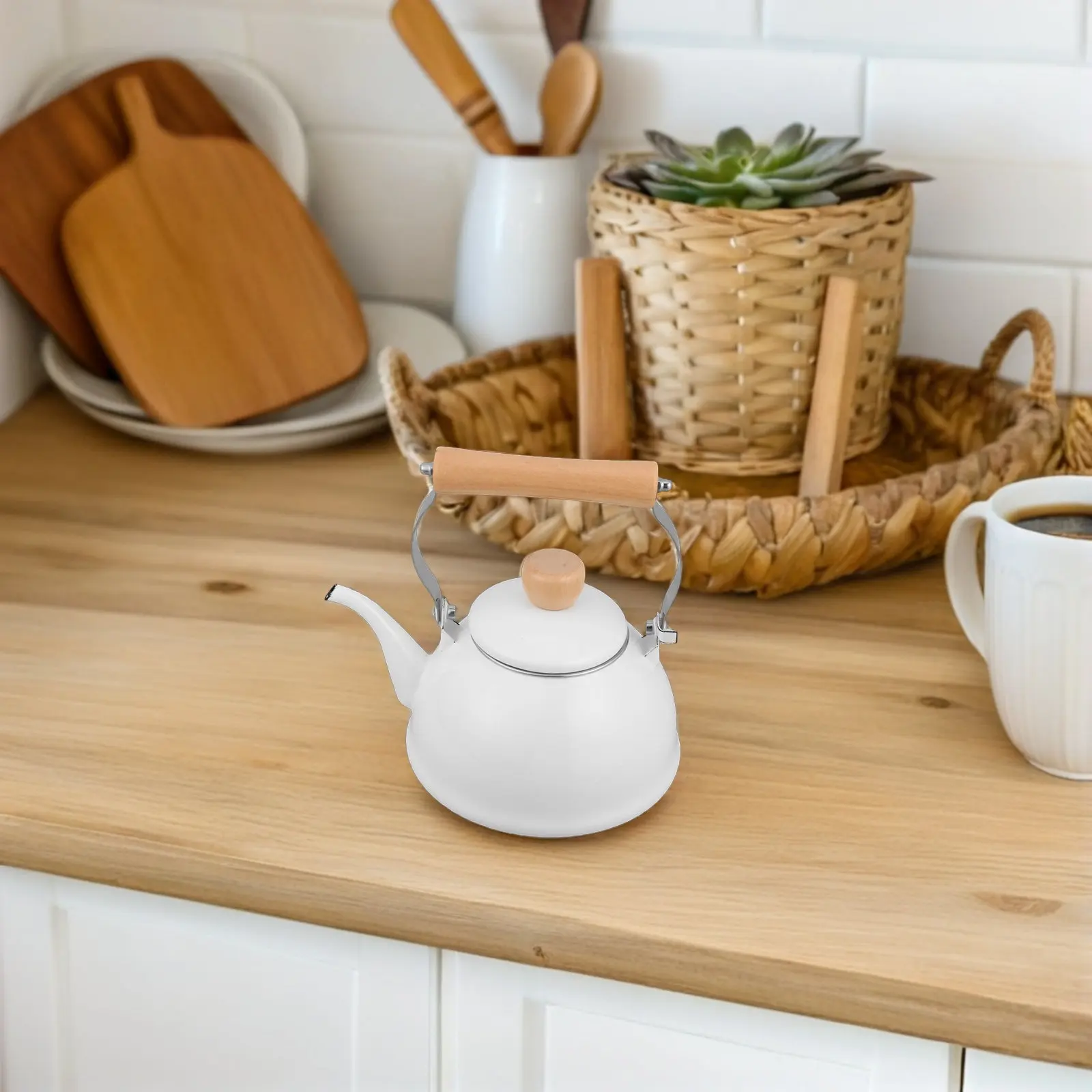 1.4L White Enamel Stove Top Kettle Vintage Tea Boiling Kettle Coffee Pot for Induction Hob Farmhouse Kitchen Use
1.4L White Enamel Stove Top Kettle Vintage Tea Boiling Kettle Coffee Pot for Induction Hob Farmhouse Kitchen Use