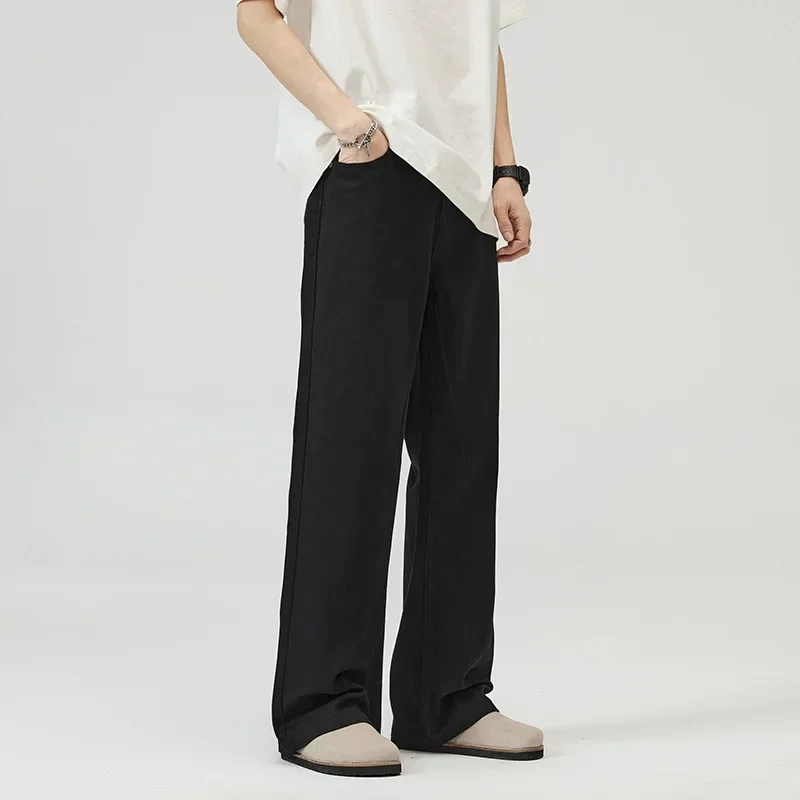 Jeans Men Denim Pants Long Flare Pant Straight Trousers Splice Pockets Casual Loose High Waist Regular Autumn Winter 2024
Jeans Men Denim Pants Long Flare Pant Straight Trousers Splice Pockets Casual Loose High Waist Regular Autumn Winter 2024