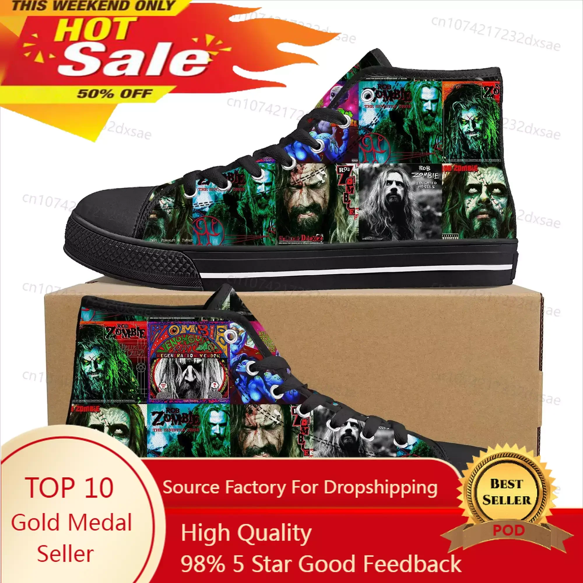 Rob Zombie Rock Singer High Top High Quality Sneakers Men Women Teenager Children Canvas Sneaker Casual Couple Shoes Custom Shoe
Rob Zombie Rock Singer High Top High Quality Sneakers Men Women Teenager Children Canvas Sneaker Casual Couple Shoes Custom Shoe