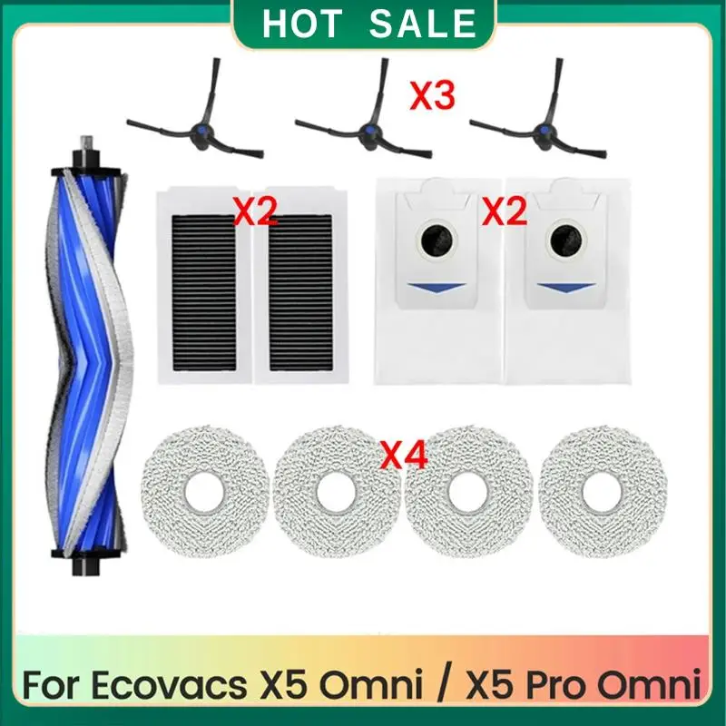 12PCS Forecovacs Deebot X5 OMNI / X5 PRO OMNI Robot Vaccum Replacement Parts Main Side Brush Filter Mop Pad Dust Bag
12PCS Forecovacs Deebot X5 OMNI / X5 PRO OMNI Robot Vaccum Replacement Parts Main Side Brush Filter Mop Pad Dust Bag