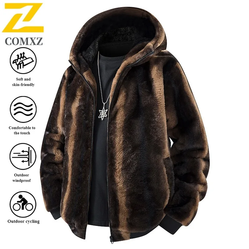 Men's Winter Fleece Jacket Solid Color Hooded Zip-Up Coat Windproof Thermal Lined Stand Collar Casual Outdoor Sport Windbreaker
Men's Winter Fleece Jacket Solid Color Hooded Zip-Up Coat Windproof Thermal Lined Stand Collar Casual Outdoor Sport Windbreaker