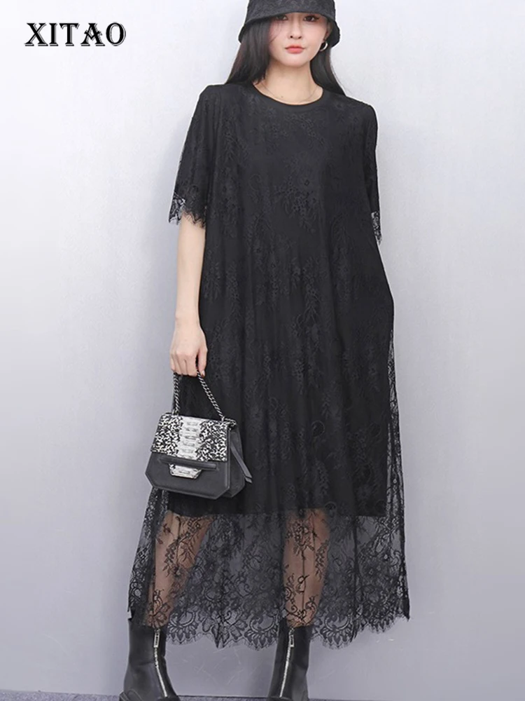 XITAO Lace O-neck Half Sleeve Dress Casual Loose Fitting Elegant Comfortable Slimming Summer Fashion Women Dress ZMY1207
XITAO Lace O-neck Half Sleeve Dress Casual Loose Fitting Elegant Comfortable Slimming Summer Fashion Women Dress ZMY1207
