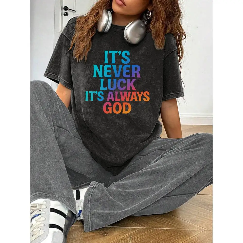 Women Oversized Christian God T-Shirt Washed Religious Quote Tee Short Sleeve Faith Graphic Casual Streetwear Top
Women Oversized Christian God T-Shirt Washed Religious Quote Tee Short Sleeve Faith Graphic Casual Streetwear Top