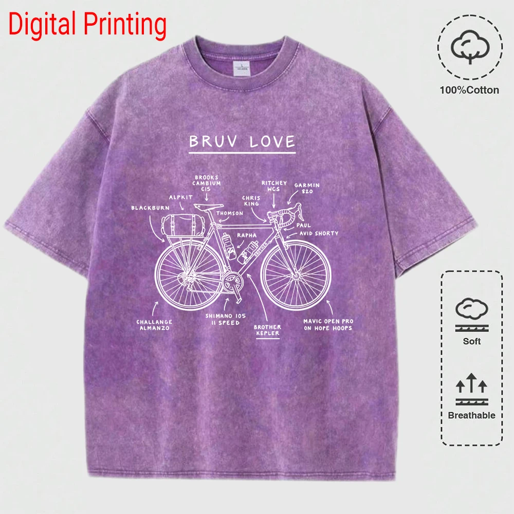 Bruv Love Bicycle Digital Prints Washed T Shirt Woman Trendy Casual Tee Shirts Cotton Loose Clothes Hip Hop Short Sleeve
Bruv Love Bicycle Digital Prints Washed T Shirt Woman Trendy Casual Tee Shirts Cotton Loose Clothes Hip Hop Short Sleeve