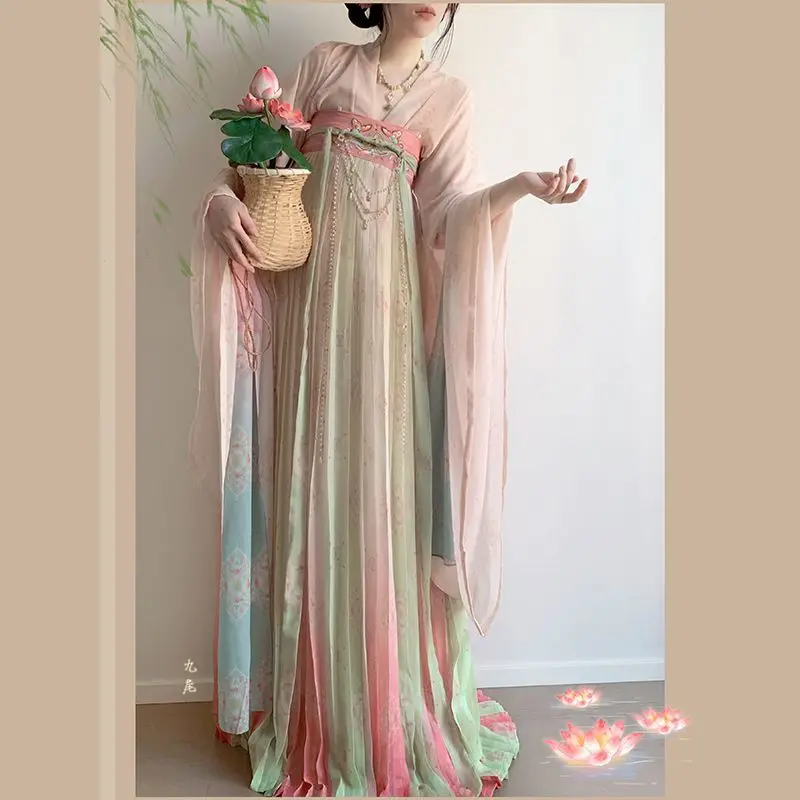 Gradient Hanfu Outfit - Spring Festival Wear, Elegant Dance Costume, Traditional Chinese Dress
Gradient Hanfu Outfit - Spring Festival Wear, Elegant Dance Costume, Traditional Chinese Dress