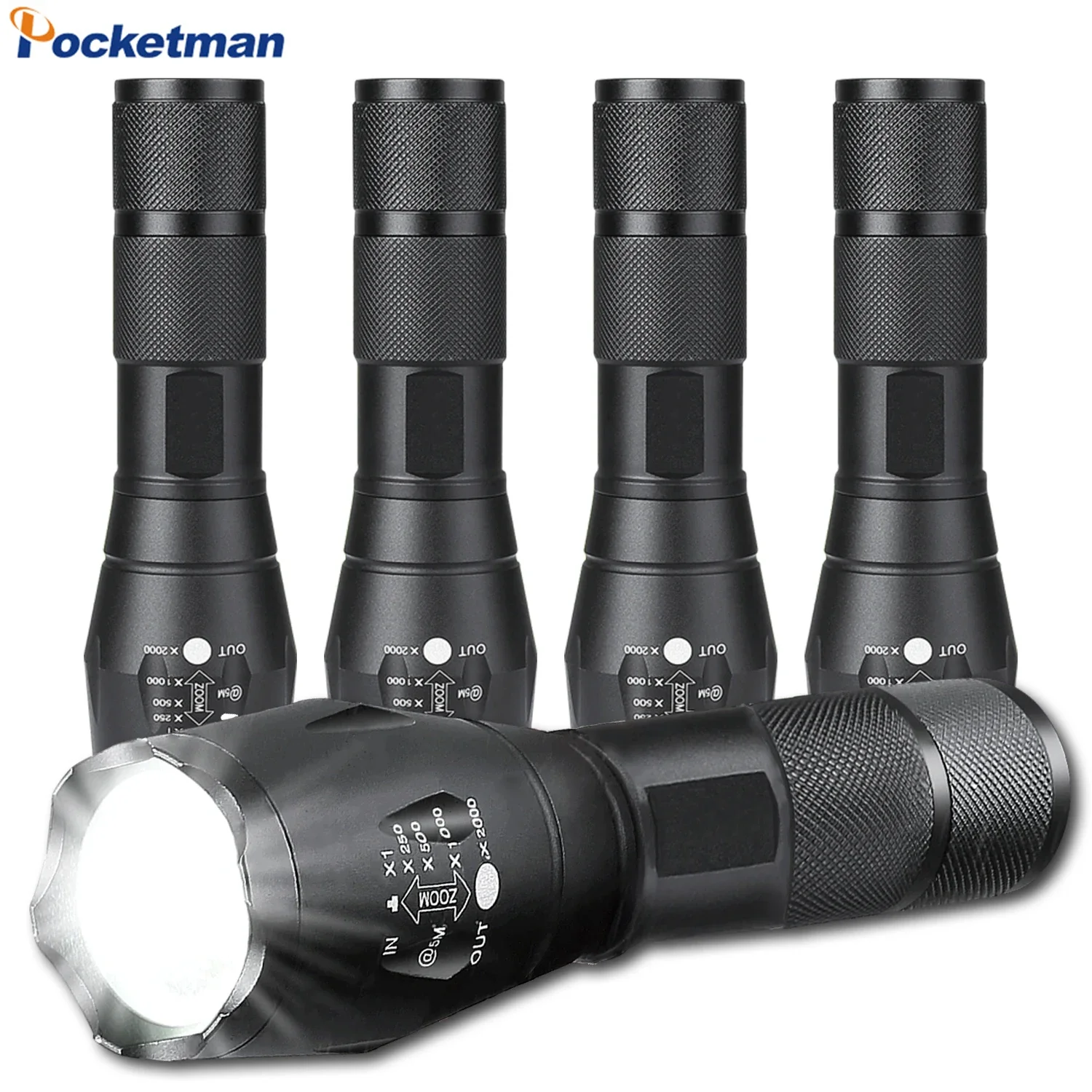 5PCS Portable LED Flashlight Zoomable Camping Lanterns Outdoor Waterproof Pocket Tactical Flashlight Aluminum 5Modes 18650 Lamp
5PCS Portable LED Flashlight Zoomable Camping Lanterns Outdoor Waterproof Pocket Tactical Flashlight Aluminum 5Modes 18650 Lamp