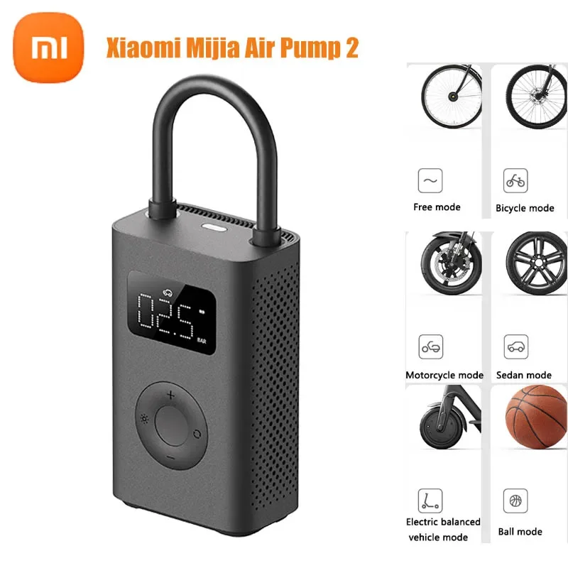 Xiaomi Mijia Air Pump 2 Portable Universal Electric Air Compressor Tire Sensor Mi Inflatable Treasure for Motorcycle Car Soccer
Xiaomi Mijia Air Pump 2 Portable Universal Electric Air Compressor Tire Sensor Mi Inflatable Treasure for Motorcycle Car Soccer