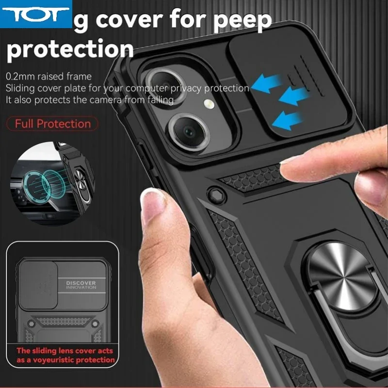 Противоударный защитный чехол для Samsung Galaxy A06 4G слайд-объектив для камеры GalaxyA06 A 06, чехол с магнитным кольцом-держателем
Противоударный защитный чехол для Samsung Galaxy A06 4G слайд-объектив для камеры GalaxyA06 A 06, чехол с магнитным кольцом-держателем