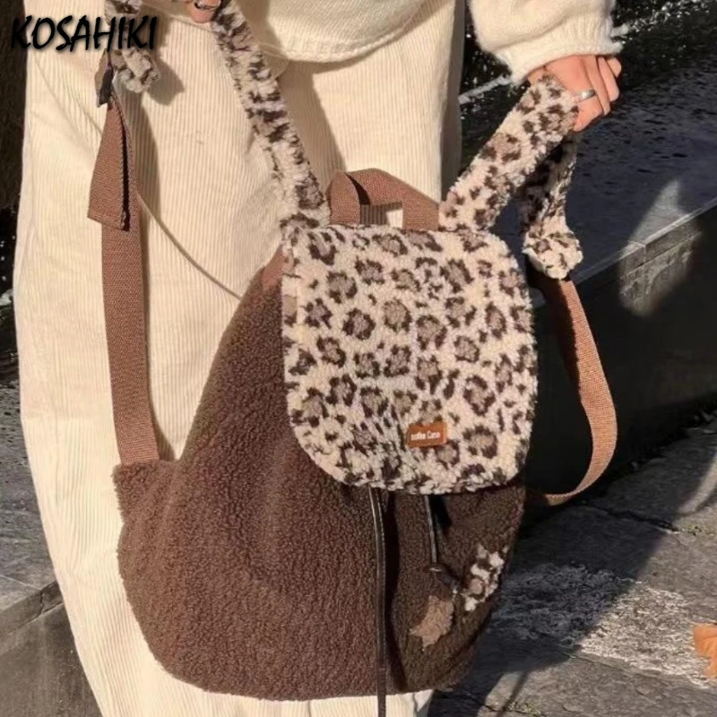 2025 Vintage Harajuku Leopard Students Backpack Korean Y2k Aesthetic Fluffy Backpacks Casual Streetwear Women Schoolbags Trendy
2025 Vintage Harajuku Leopard Students Backpack Korean Y2k Aesthetic Fluffy Backpacks Casual Streetwear Women Schoolbags Trendy