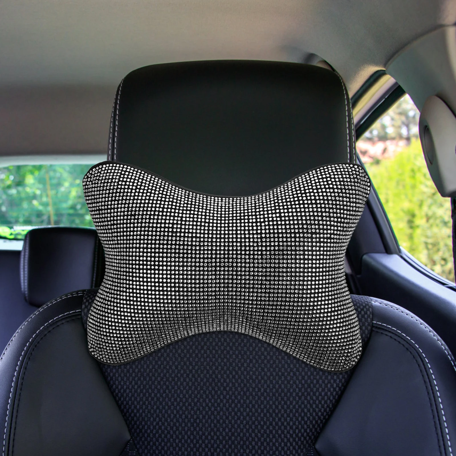 1Pc Car Neck Pillow Rhinestone Polyester Headrest Cushion Comfortable Car Seat Pillow for Travel Home Office
1Pc Car Neck Pillow Rhinestone Polyester Headrest Cushion Comfortable Car Seat Pillow for Travel Home Office