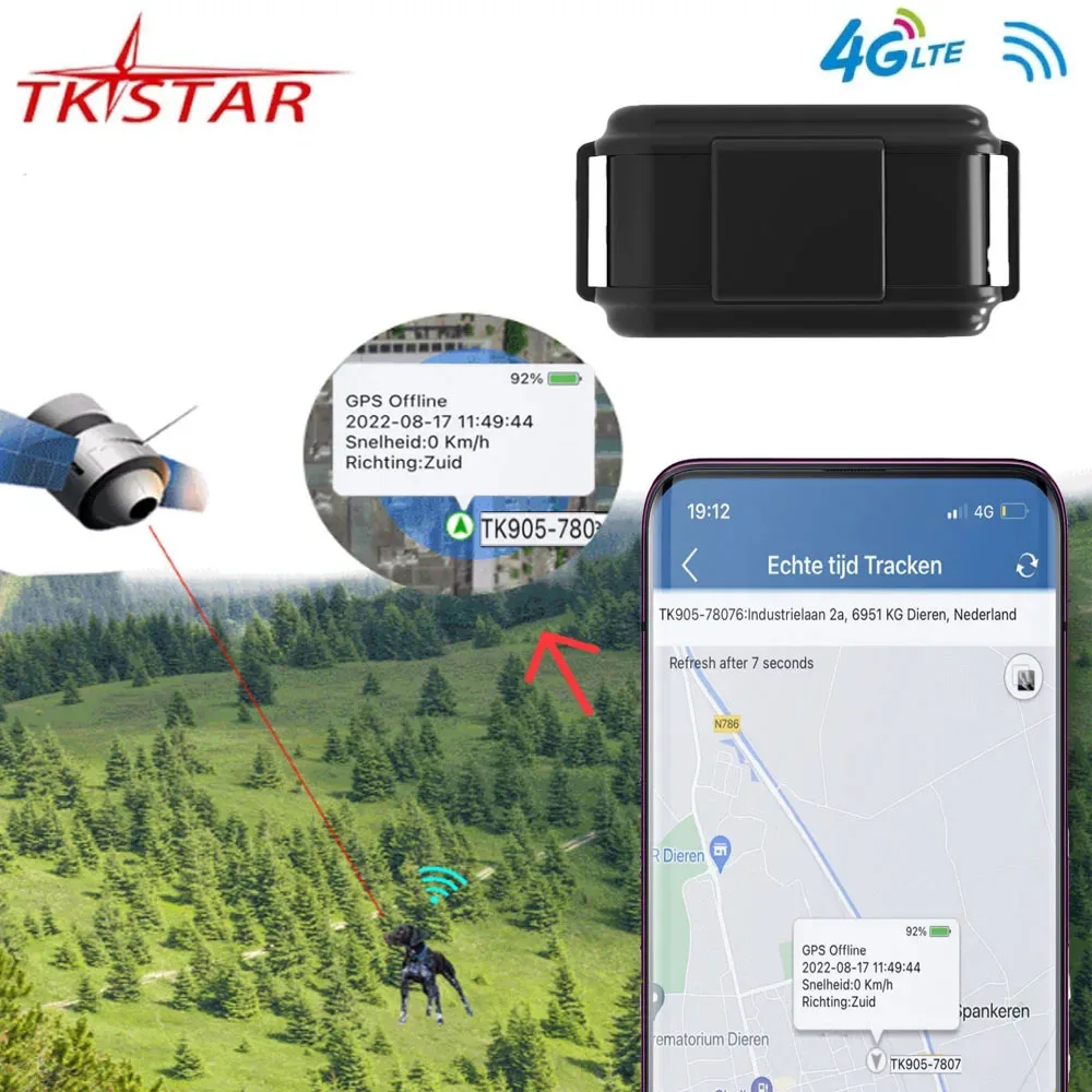TK919 TKSTAR 4G LTE GPS Tracker GPRS Locator For Animal Hound Dog 3000mAh Battery History Route Playback Waterproof Free Web APP
TK919 TKSTAR 4G LTE GPS Tracker GPRS Locator For Animal Hound Dog 3000mAh Battery History Route Playback Waterproof Free Web APP