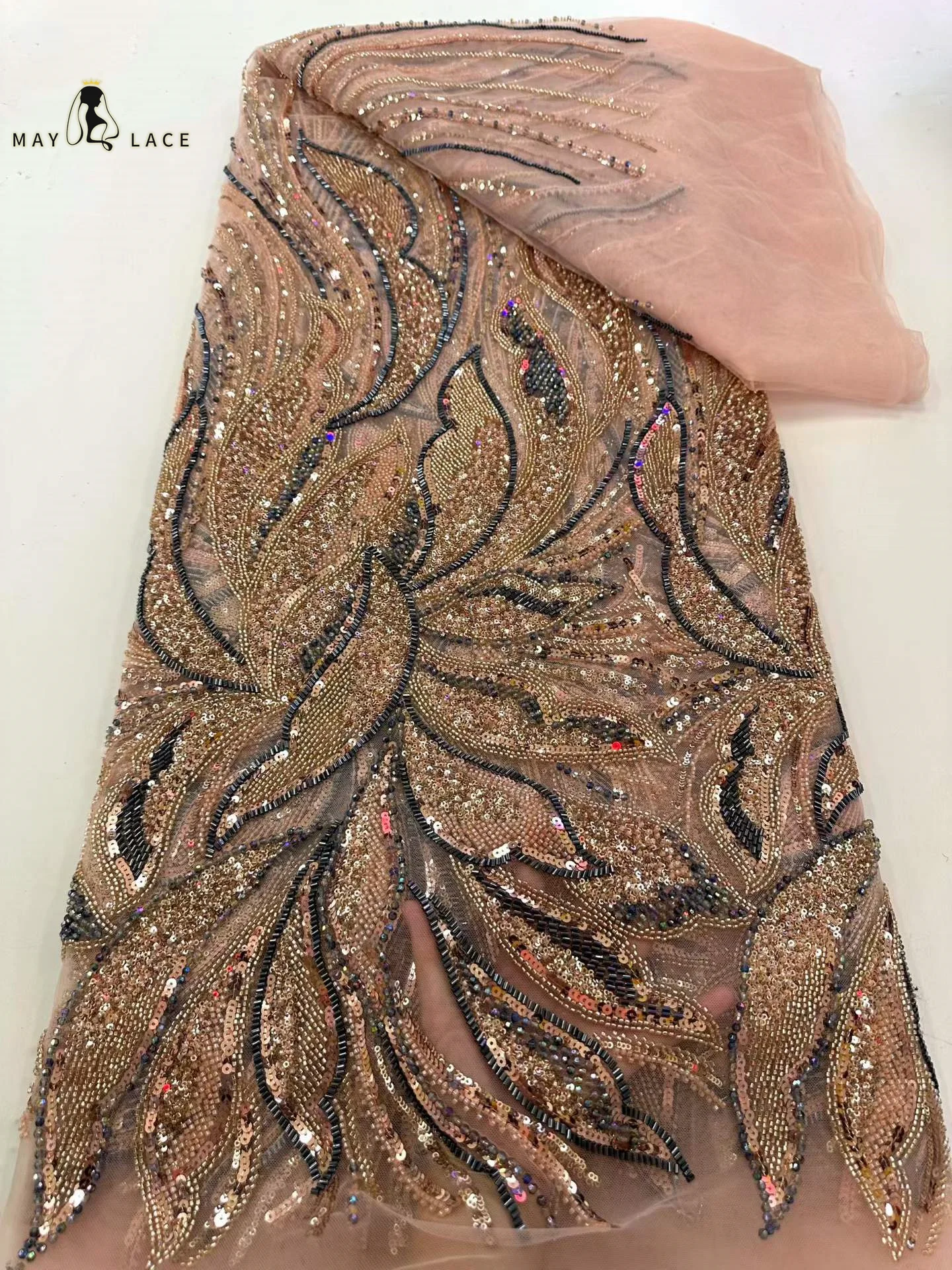 African Beaded Lace Fabric 2026 High-Quality Lace Nigerian Tulle Mesh Sequined Lace Fabric Suitable for Sewing Women's Garments
African Beaded Lace Fabric 2026 High-Quality Lace Nigerian Tulle Mesh Sequined Lace Fabric Suitable for Sewing Women's Garments