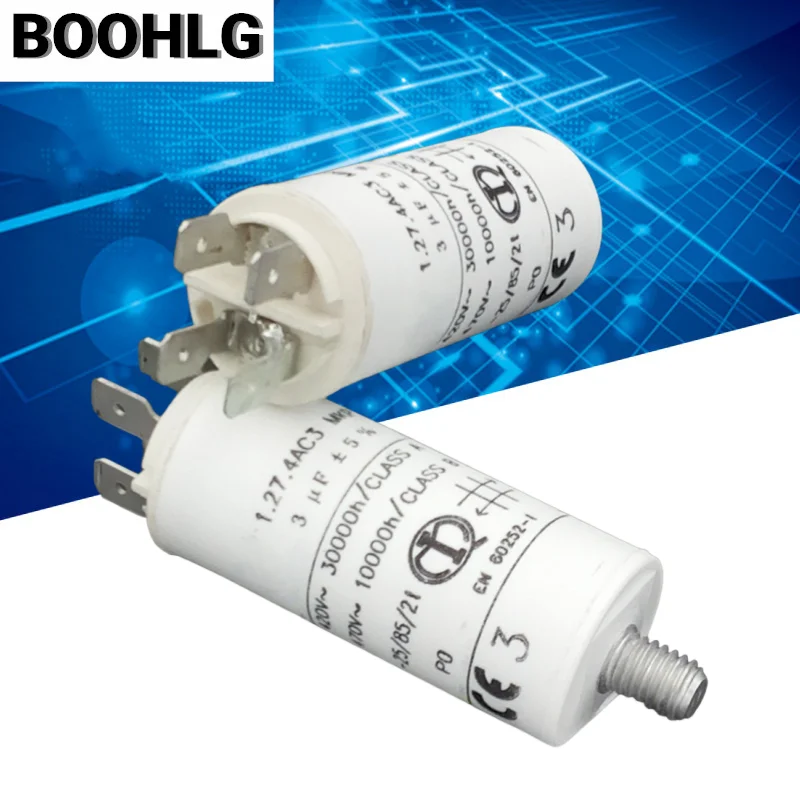 1PCS 1.27.4AC3 MKP 3uF 420V 470V Polypropylene Motor Run Start Capacitor
1PCS 1.27.4AC3 MKP 3uF 420V 470V Polypropylene Motor Run Start Capacitor