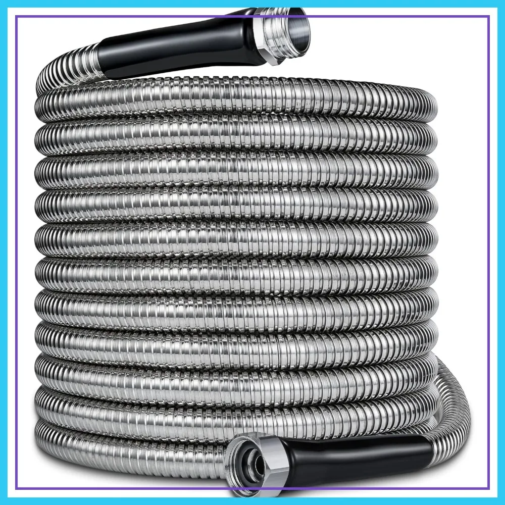 200ft Garden Hose - 2026 New 304 Stainless Steel, 3/4'' Fittings, Lightweight & Kink-Free Metal Water Hose for Gardening
200ft Garden Hose - 2026 New 304 Stainless Steel, 3/4'' Fittings, Lightweight & Kink-Free Metal Water Hose for Gardening