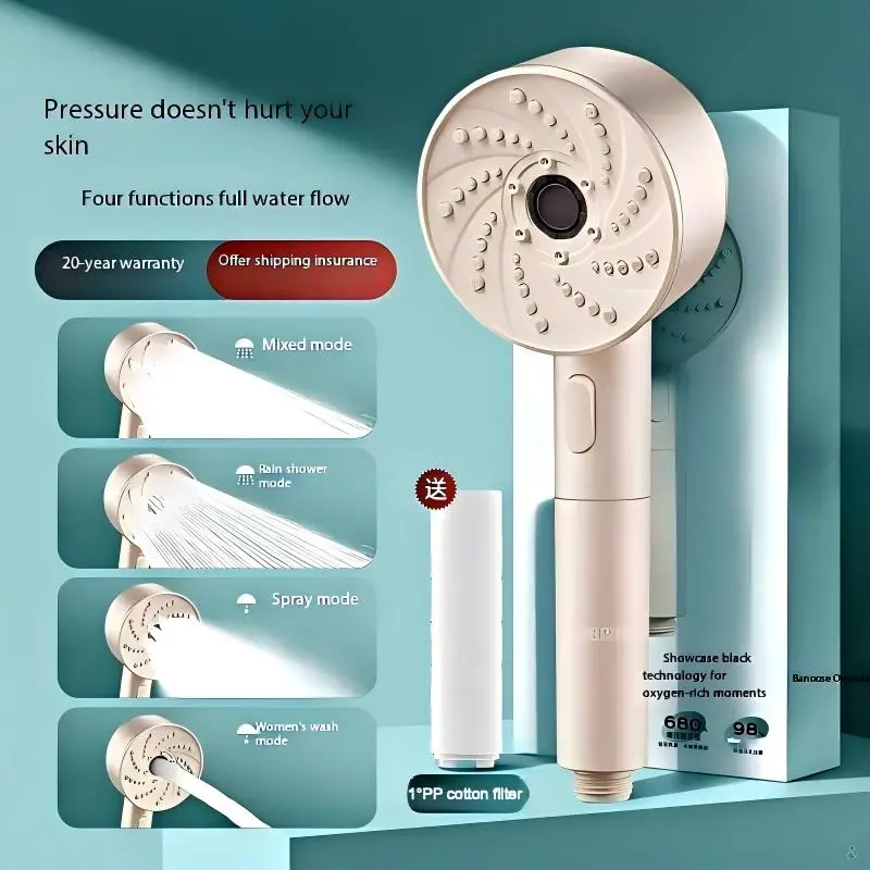 Chlorine-Removing Water Purifying Beauty High-Pressure Filter Shower Head Home Use Bathing Handheld Shower Head
Chlorine-Removing Water Purifying Beauty High-Pressure Filter Shower Head Home Use Bathing Handheld Shower Head