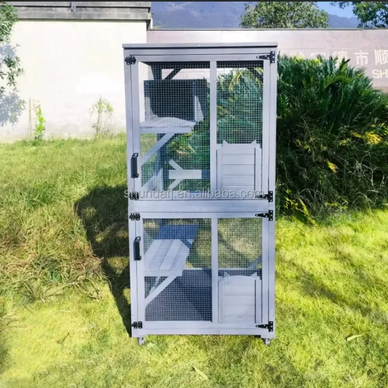 SDCH014 Eco-friendly Luxury Villa Wooden Cages Outdoor Animal Pet Cage Cat House Wooden Cat House
SDCH014 Eco-friendly Luxury Villa Wooden Cages Outdoor Animal Pet Cage Cat House Wooden Cat House