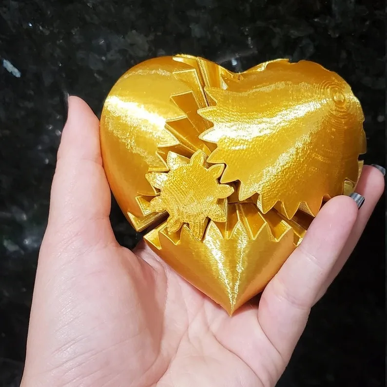 3D Printed Stress Relieving Toys Heart Shaped Gear Ball Rotating toddler Toys Creative 3D Printed Gear Ball Fidget Toy For Kids
3D Printed Stress Relieving Toys Heart Shaped Gear Ball Rotating toddler Toys Creative 3D Printed Gear Ball Fidget Toy For Kids