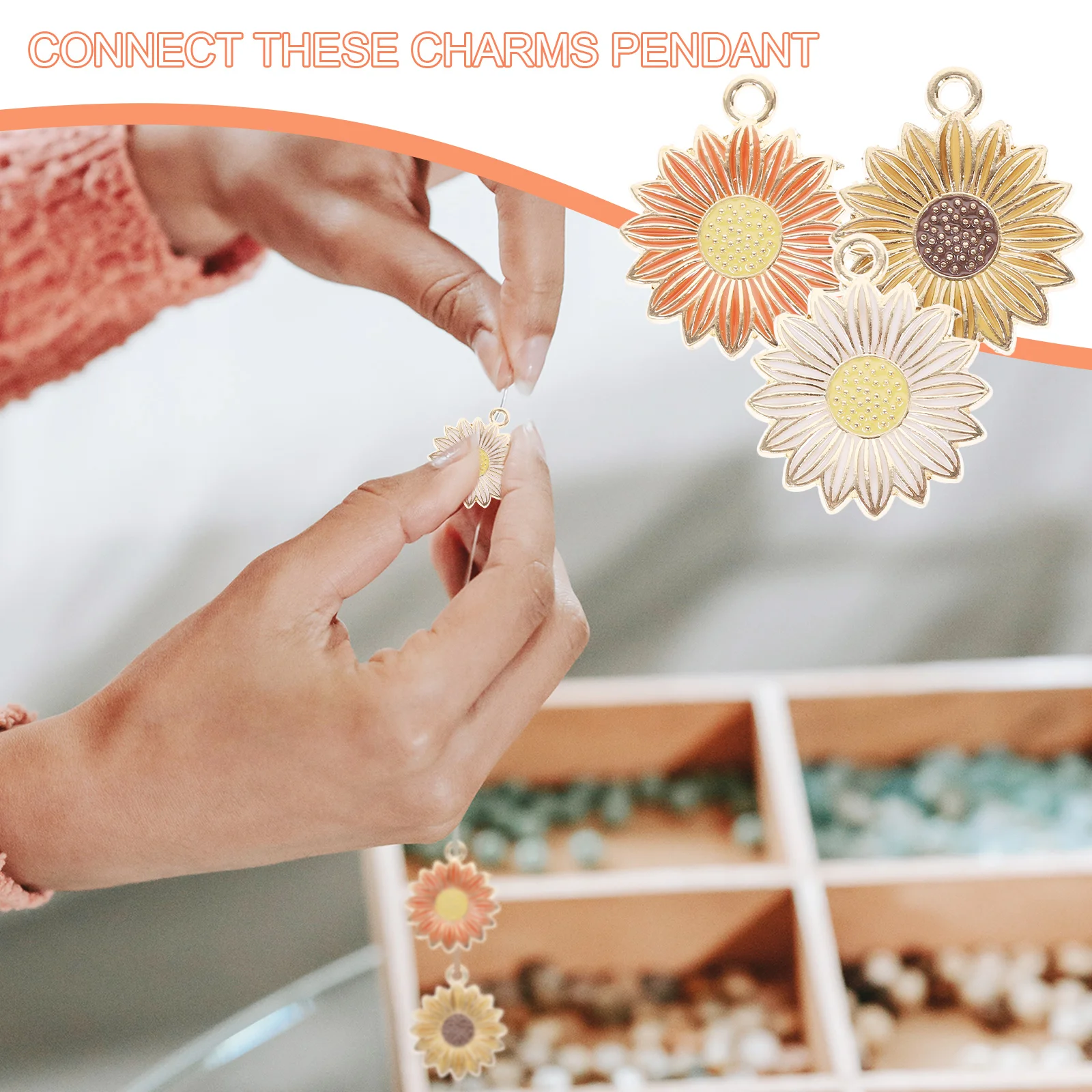 30Pcs Exquisite Sunflower Charms Flower Jewelry Pendants DIY Keychain Accessories Crafts
30Pcs Exquisite Sunflower Charms Flower Jewelry Pendants DIY Keychain Accessories Crafts