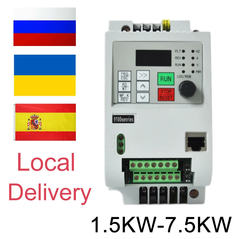 VFD Inverter 1.5KW/2.2KW/4KW/5.5KW Frequency Converter AT1 3P-220V Output CNC Spindle motor speed Control VFD Converter 2
VFD Inverter 1.5KW/2.2KW/4KW/5.5KW Frequency Converter AT1 3P-220V Output CNC Spindle motor speed Control VFD Converter 2