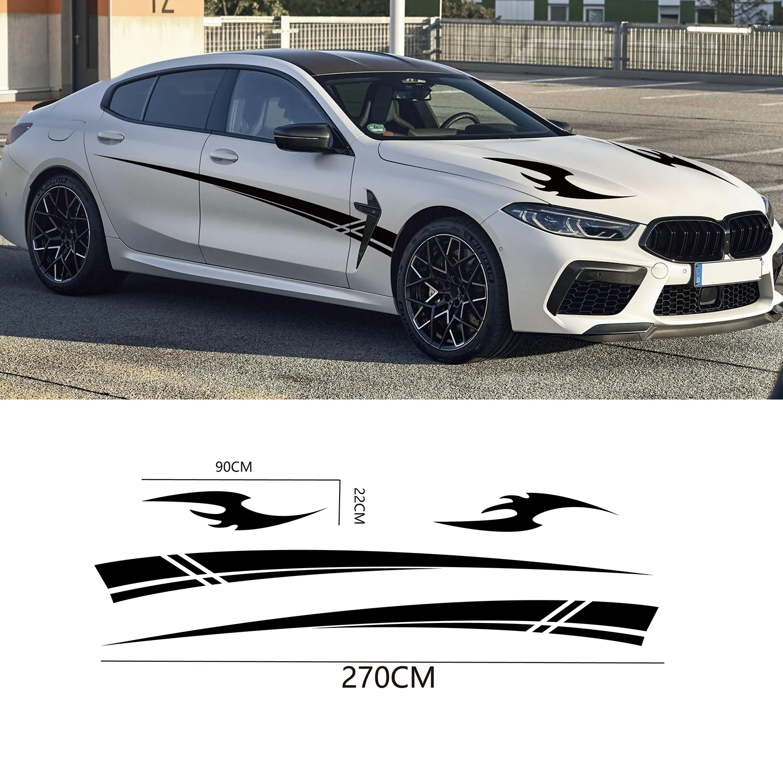 4pcs/set Universal Car Side Skirt Decal Stickers Hood Decals Body Side Sports Racing Stripe Graphic Stickers
4pcs/set Universal Car Side Skirt Decal Stickers Hood Decals Body Side Sports Racing Stripe Graphic Stickers