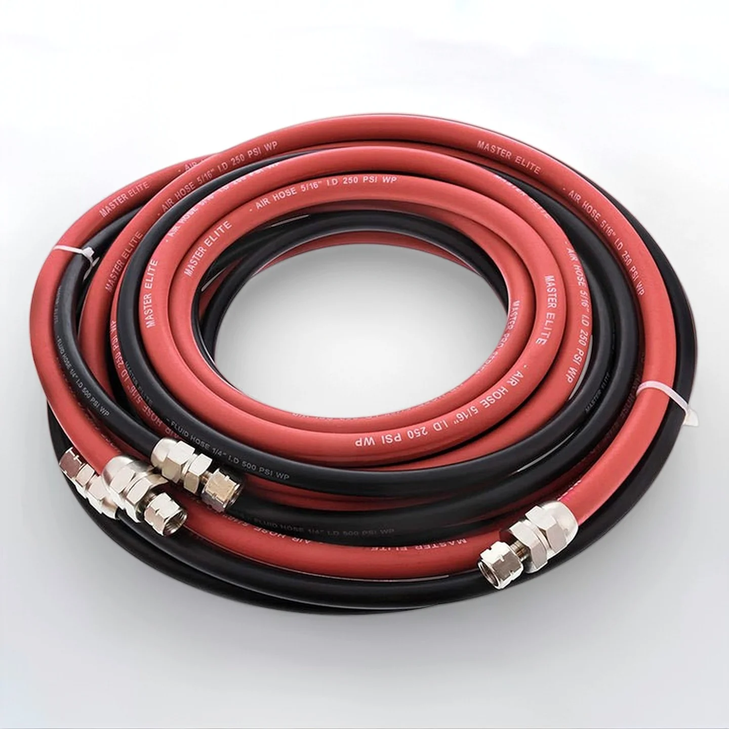 12FT 5/16" Air Hose & 1/4" Fluid Hose Kit with 3/8" NPS Fittings for Spray Guns
12FT 5/16" Air Hose & 1/4" Fluid Hose Kit with 3/8" NPS Fittings for Spray Guns
