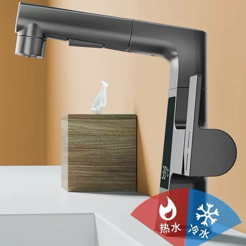 Pulling Out Lifting Adjustable Faucet Digital Faucets Cold Hot Mixer Basin Mounted Display Water Deck Tap
Pulling Out Lifting Adjustable Faucet Digital Faucets Cold Hot Mixer Basin Mounted Display Water Deck Tap