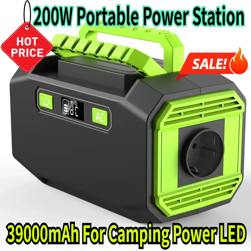 145Wh 200W Portable Power Station 220V/110V Solar Generator Outdoor Emergency Mobile Power Bank 39000mAh For Camping Power LED
145Wh 200W Portable Power Station 220V/110V Solar Generator Outdoor Emergency Mobile Power Bank 39000mAh For Camping Power LED