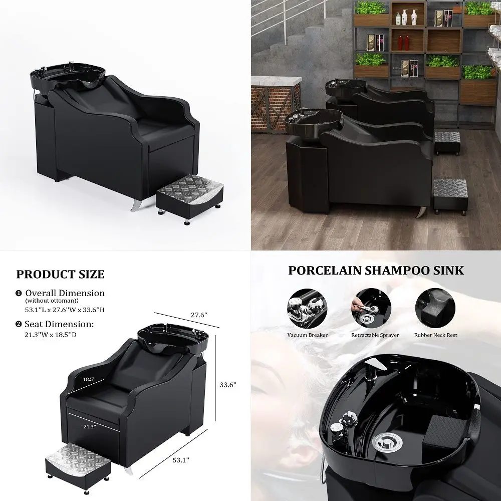 Shampoo Backwash Unit with Large Porcelain Bowl, Salon Sink Hair Wash Chair Shampoo Station, Barbershop Beauty Spa Massage Hair
Shampoo Backwash Unit with Large Porcelain Bowl, Salon Sink Hair Wash Chair Shampoo Station, Barbershop Beauty Spa Massage Hair