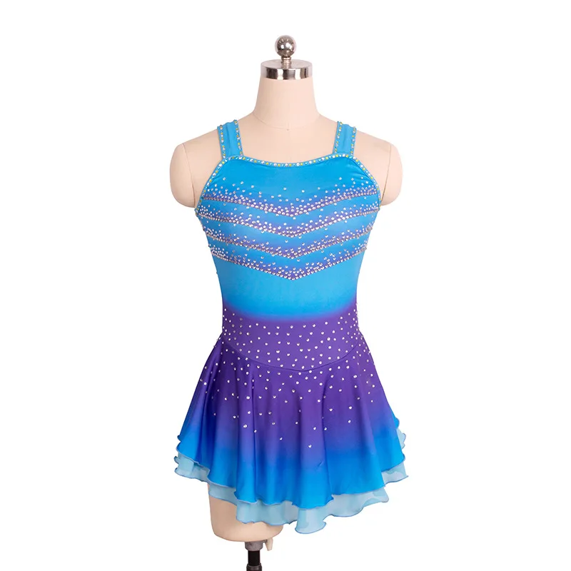 Customized Children's Adult Figure Skating Dress Girls' Performance Competition Grading Skirt Nylon Blue Purple Gradient Diamond
Customized Children's Adult Figure Skating Dress Girls' Performance Competition Grading Skirt Nylon Blue Purple Gradient Diamond