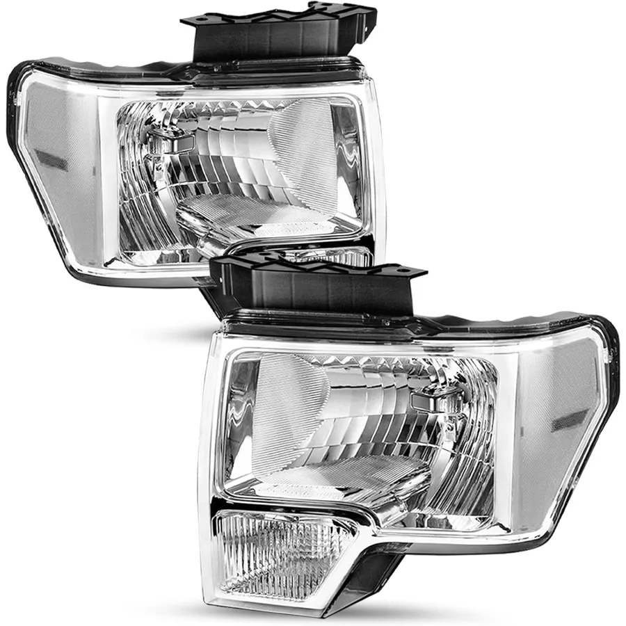 Headlight Assembly Replacement for 2009-2014 F150 with Chrome Housing and Clear Reflector Enhanced Visibility and Durability f
Headlight Assembly Replacement for 2009-2014 F150 with Chrome Housing and Clear Reflector Enhanced Visibility and Durability f
