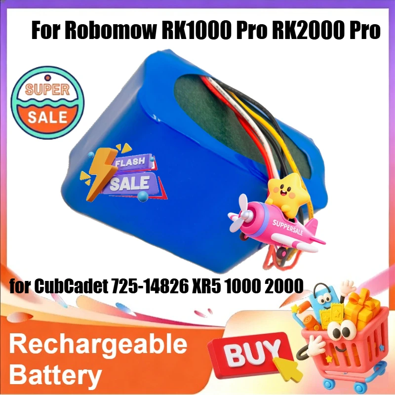 Сменная батарея для газонокосилок Cub Cadet 725-14826 XR5 1000 2000 и Robomow RK1000 Pro RK2000 Pro
Сменная батарея для газонокосилок Cub Cadet 725-14826 XR5 1000 2000 и Robomow RK1000 Pro RK2000 Pro