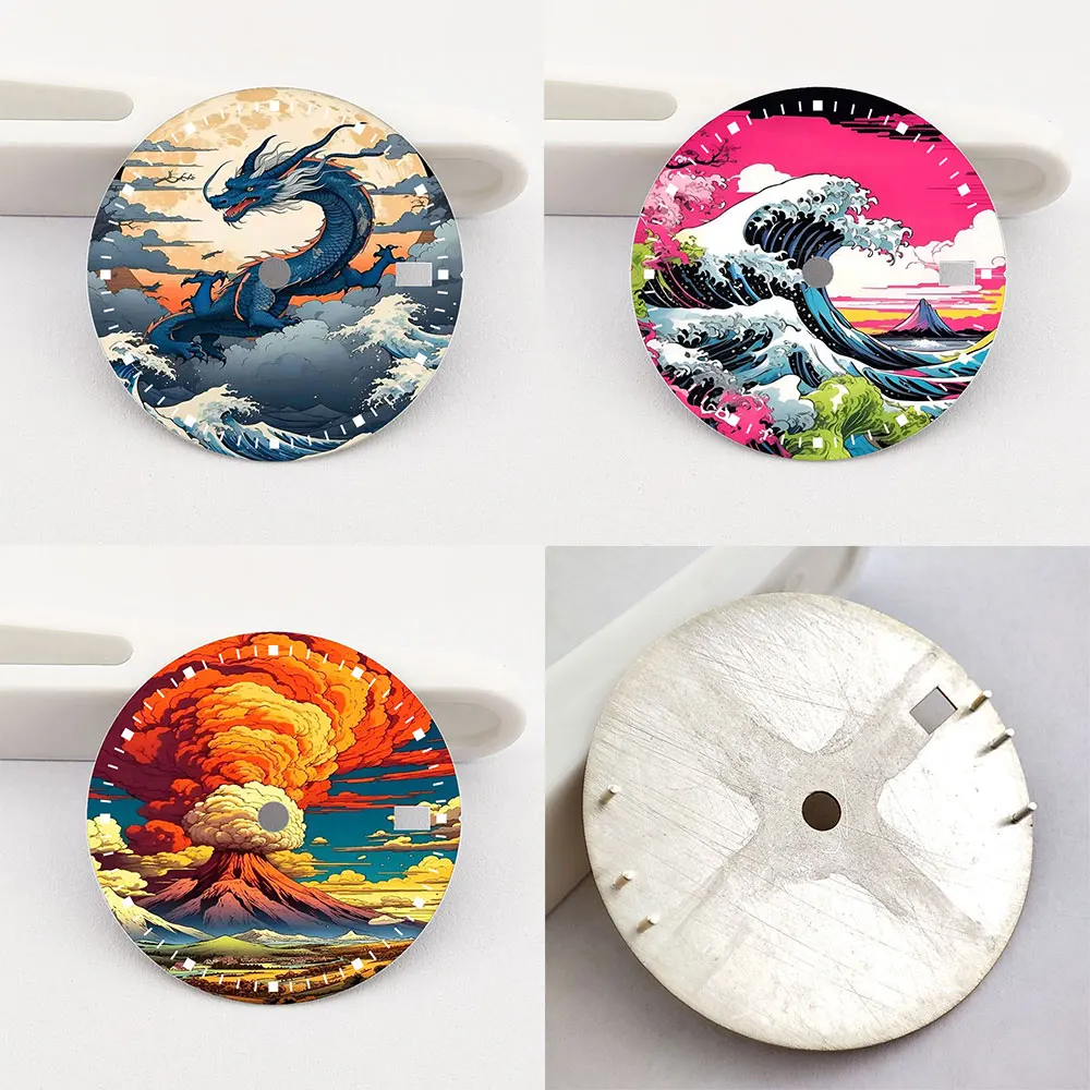 28.5mm watch dial NH35 dial creative color-printed series dial is suitable for NH35/36 movement watch accessories
28.5mm watch dial NH35 dial creative color-printed series dial is suitable for NH35/36 movement watch accessories