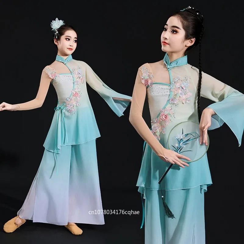 Children's classical dance costumes Girls Jiaozhou Yangge costumes Fan dance Yangge costumes Art test
Children's classical dance costumes Girls Jiaozhou Yangge costumes Fan dance Yangge costumes Art test