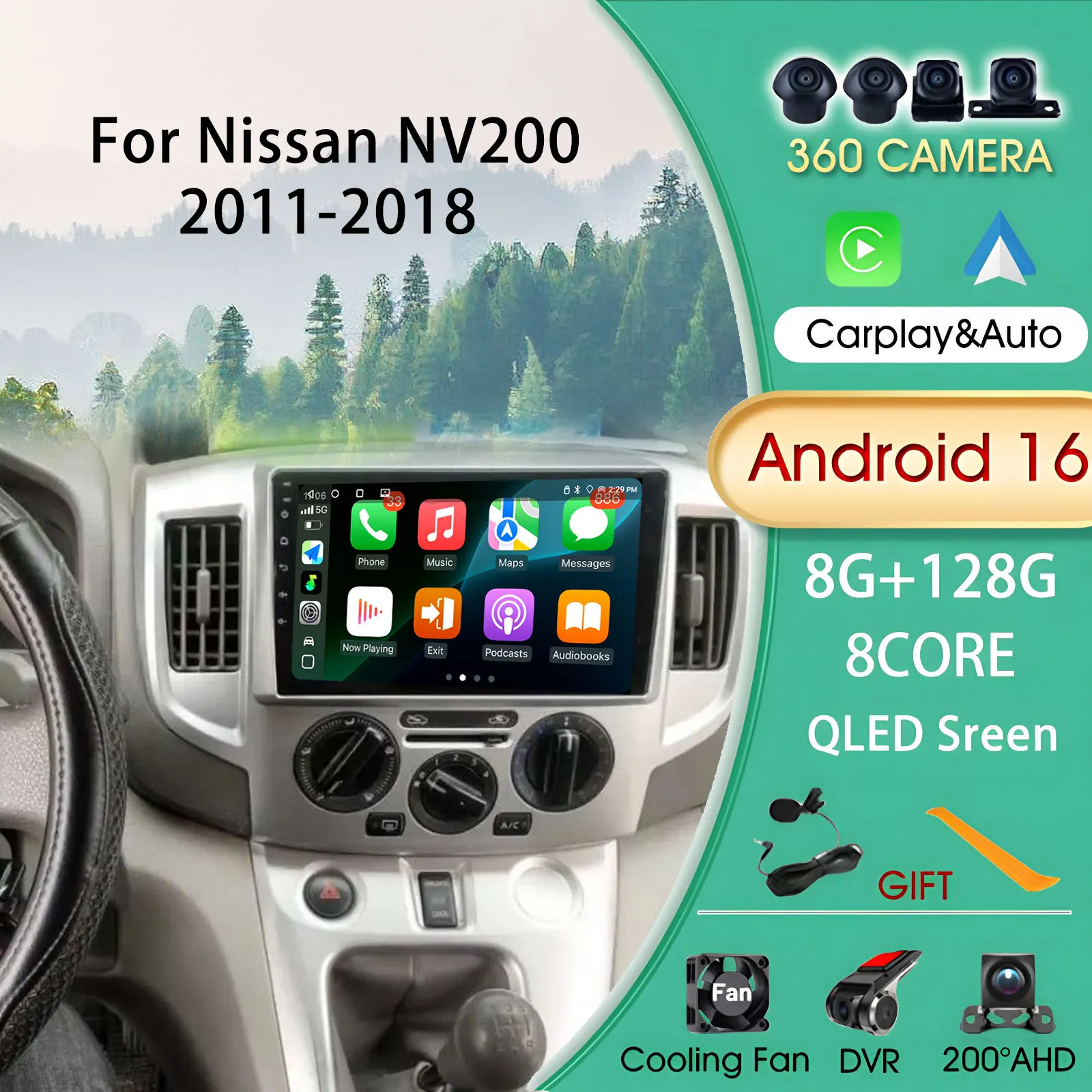 Autoradio For Nissan NV200 2011-2018 Car Radio Multimedia Automotive Video Stereo Subwoofer wifi GPS Video Carplay Android 13 4G
Autoradio For Nissan NV200 2011-2018 Car Radio Multimedia Automotive Video Stereo Subwoofer wifi GPS Video Carplay Android 13 4G