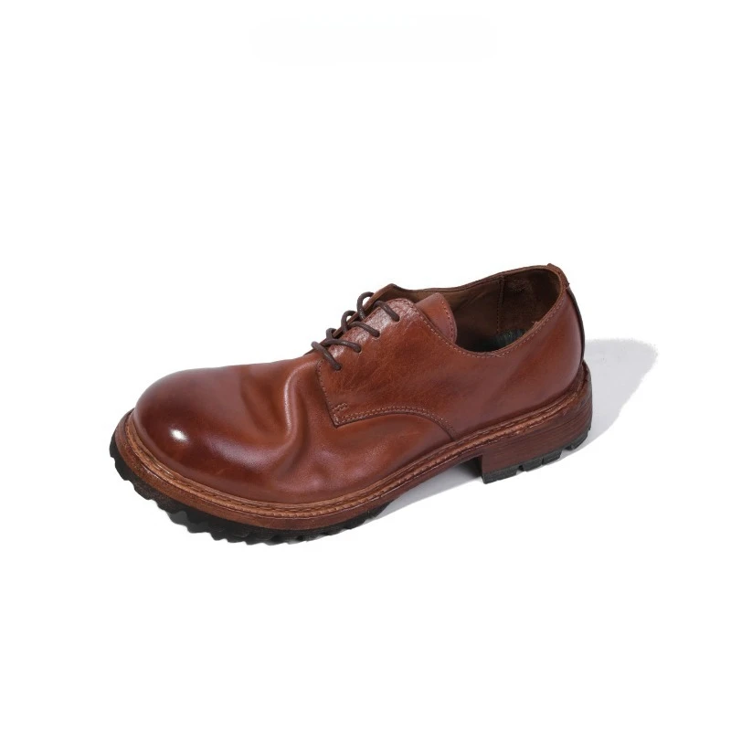 Handcrafted Washed Horsehide Vintage Thick-Soled Derby Shoes Men's Casual Business Shoes Soft Comfortable Outdoor Work Shoes
Handcrafted Washed Horsehide Vintage Thick-Soled Derby Shoes Men's Casual Business Shoes Soft Comfortable Outdoor Work Shoes