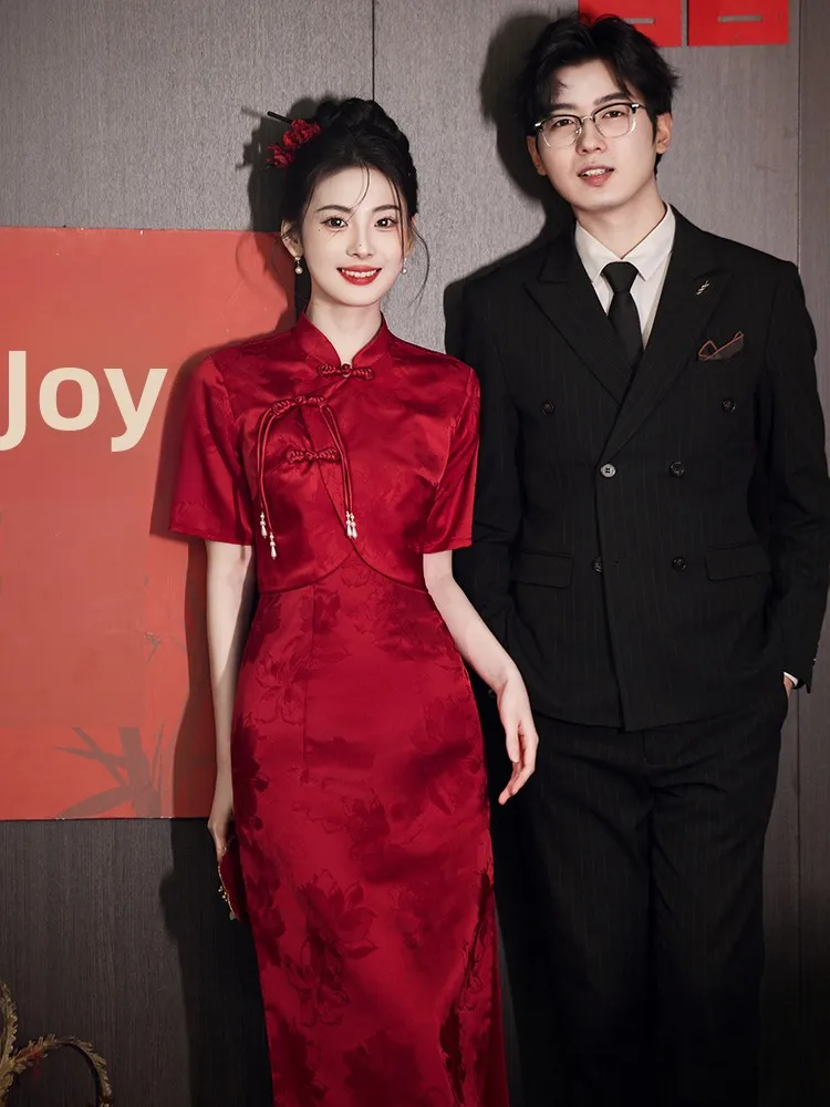 Red Qipao Engagement Suit New Chinese Sle Small Size Bridal Wedding Dr Homecoming Dinner Par Summer Faion Women's Cl...
Red Qipao Engagement Suit New Chinese Sle Small Size Bridal Wedding Dr Homecoming Dinner Par Summer Faion Women's Cl...