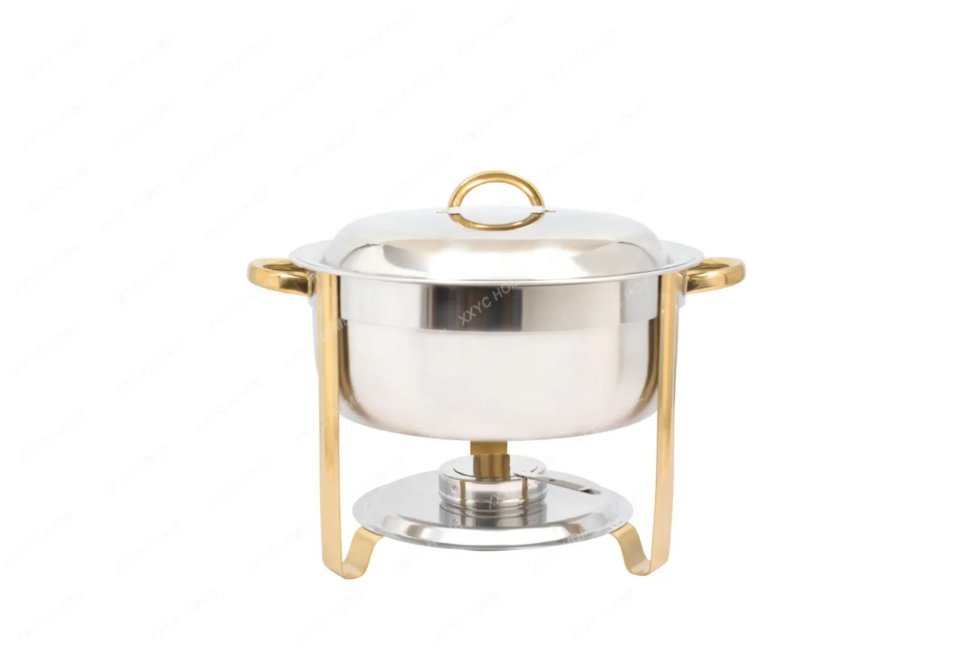 Hotel Luxury Breakfast Insulation round Large Capacity Golden Buffet Stove 5L Durable and Convenient to Use
Hotel Luxury Breakfast Insulation round Large Capacity Golden Buffet Stove 5L Durable and Convenient to Use